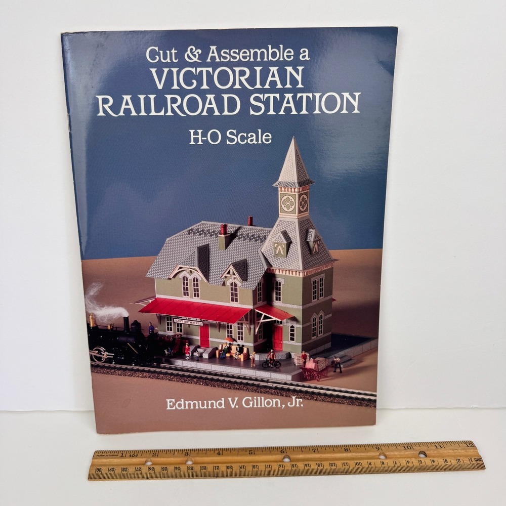 Vtg 1994 Cut Assemble Victorian Railroad House HO‎ Scale Edmund Gillon Book